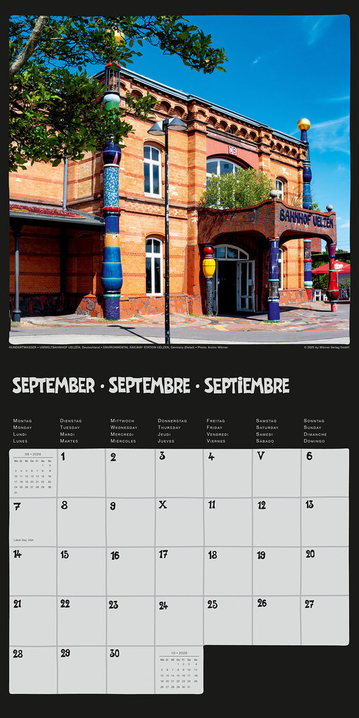 Weitere Ansicht: Hundertwasser Broschürenkalender Architektur 2026 | Glarus/CH Namida AG