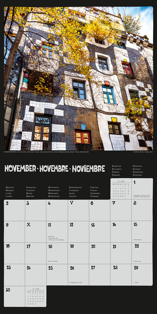 Weitere Ansicht: Hundertwasser Broschürenkalender Architektur 2026 | Glarus/CH Namida AG