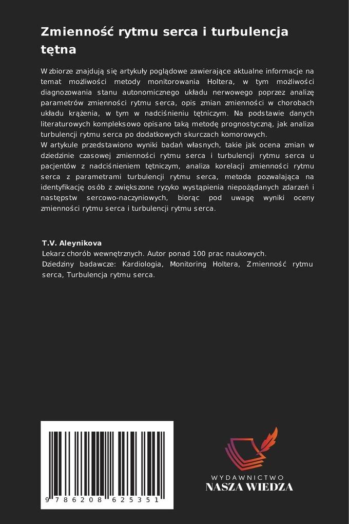 Weitere Ansicht: Zmienno rytmu serca i turbulencja ttna | T. V. Aleynikova