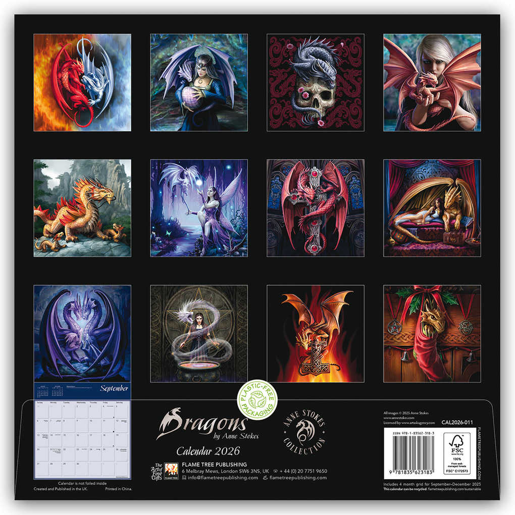 Weitere Ansicht: Dragons by Anne Stokes Wall Calendar 2026 (Art Calendar)