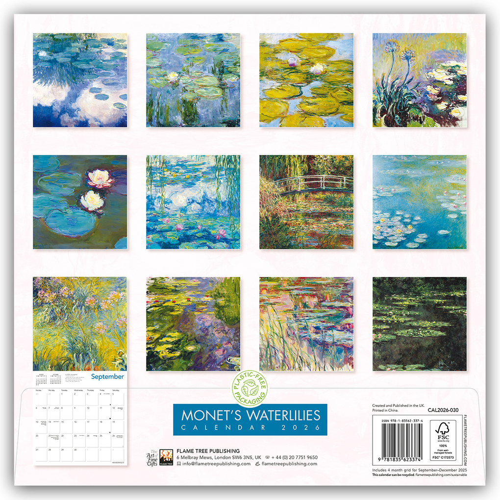Weitere Ansicht: Monet's Waterlilies Wall Calendar 2026 (Art Calendar)
