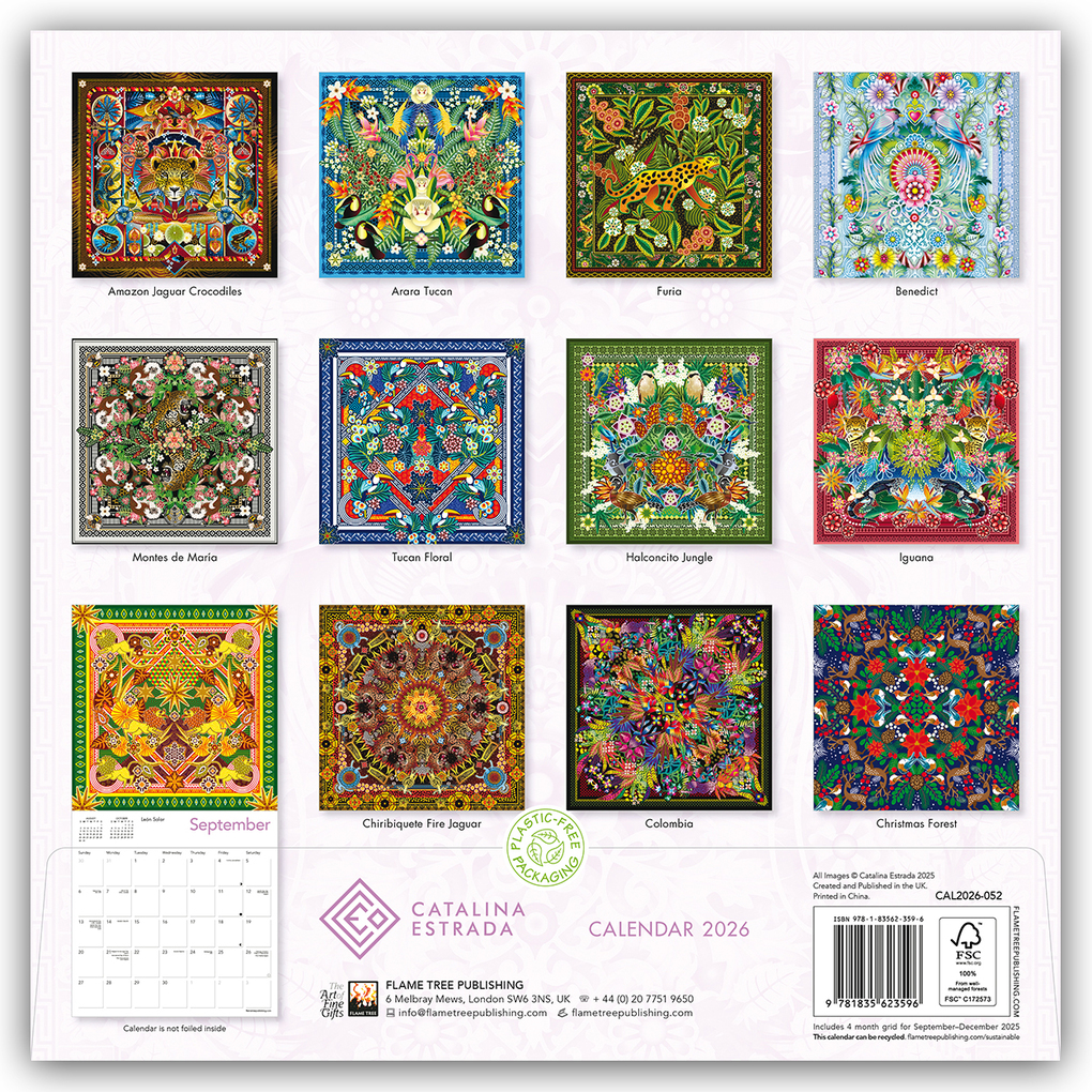 Weitere Ansicht: Catalina Estrada Kunstkalender 2026 - Original Flame Tree Publishing-Kalender [Kalender] | Flame Tree Publishing