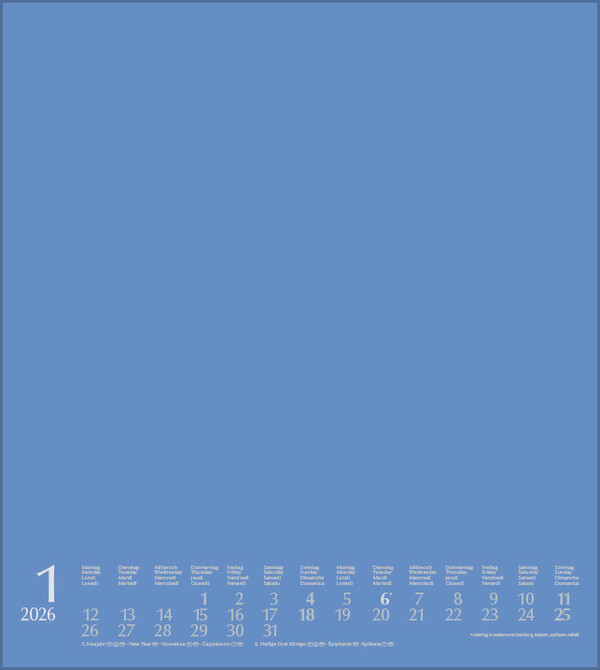 Weitere Ansicht: Foto-Malen-Basteln Bastelkalender blau 2026
