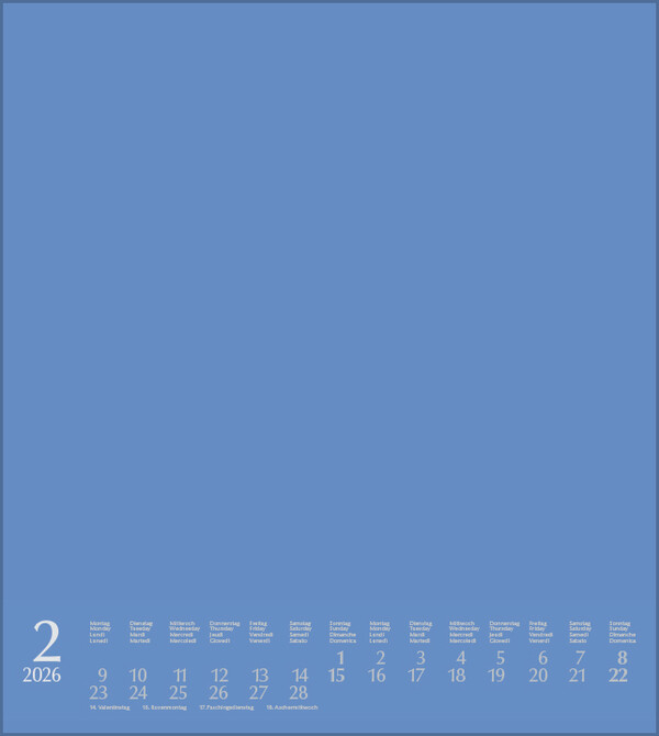 Weitere Ansicht: Foto-Malen-Basteln Bastelkalender blau 2026
