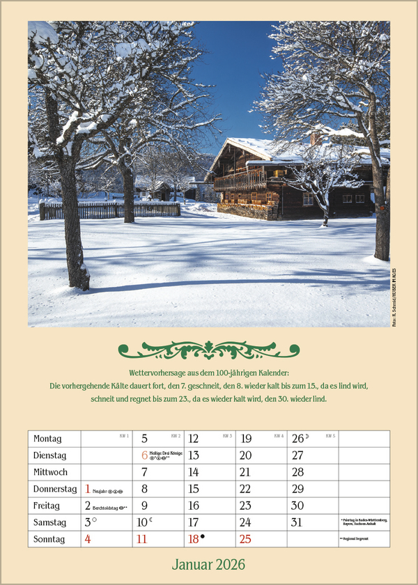 Weitere Ansicht: Landleben mit Hundertjährigem Kalender 2026