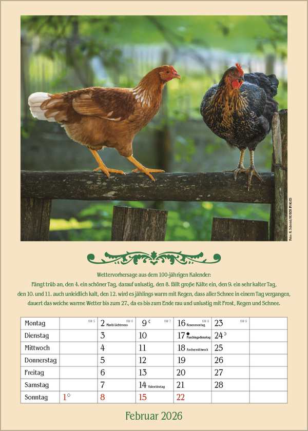 Weitere Ansicht: Landleben mit Hundertjährigem Kalender 2026