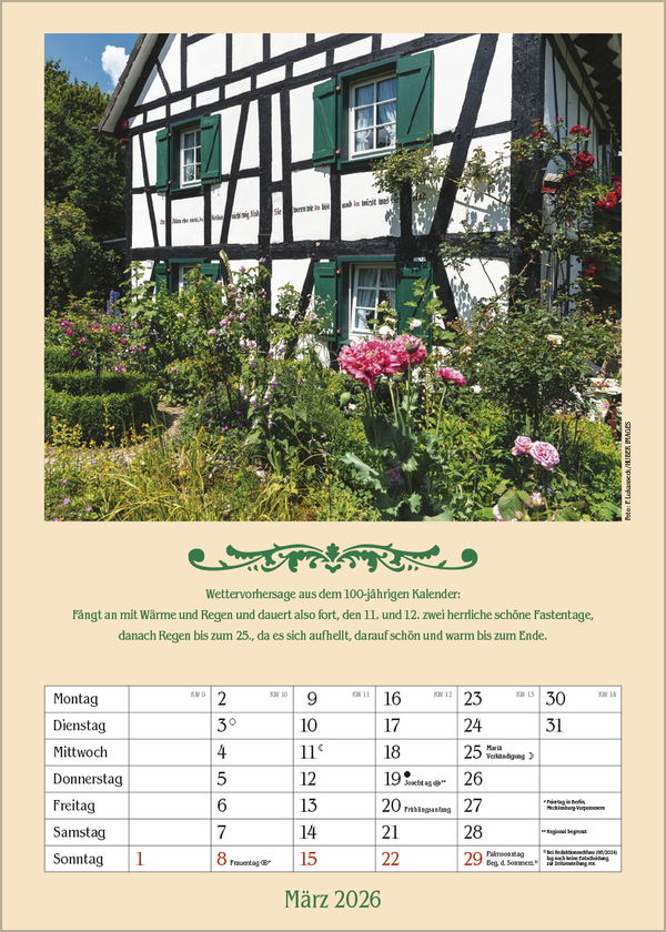 Weitere Ansicht: Landleben mit Hundertjährigem Kalender 2026