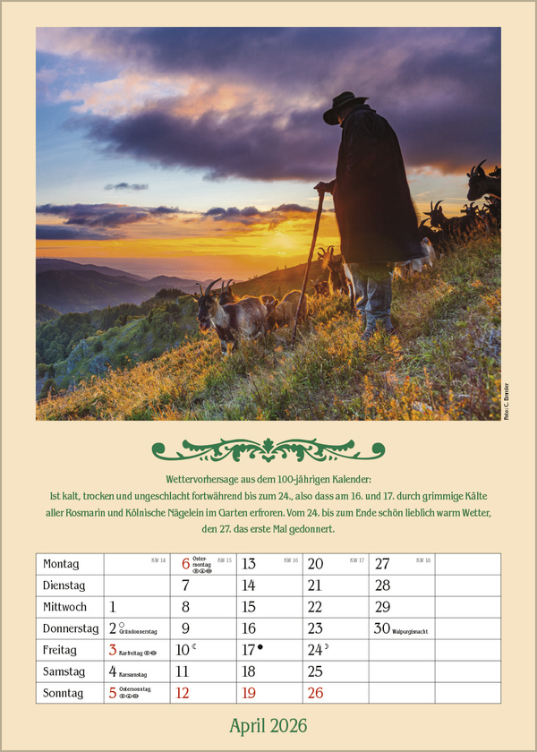 Weitere Ansicht: Landleben mit Hundertjährigem Kalender 2026