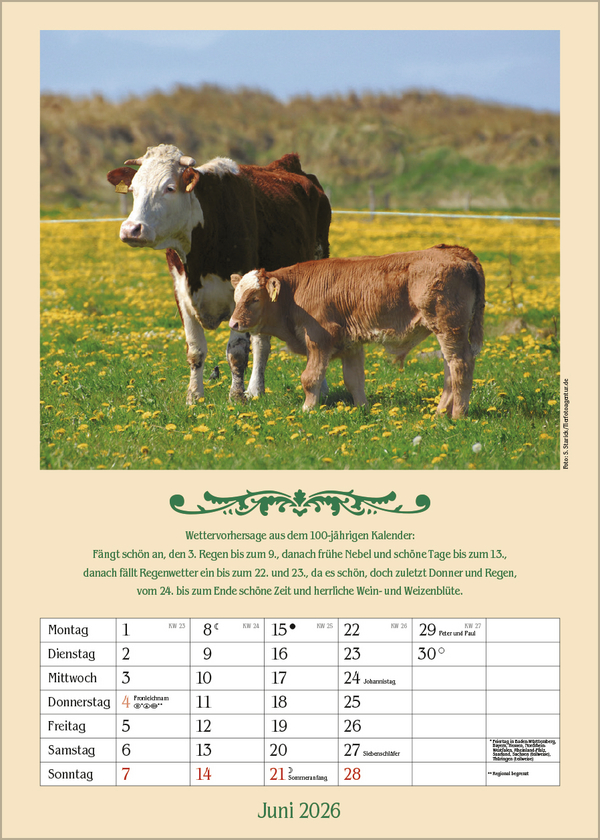 Weitere Ansicht: Landleben mit Hundertjährigem Kalender 2026