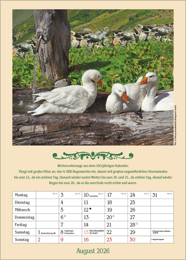 Weitere Ansicht: Landleben mit Hundertjährigem Kalender 2026