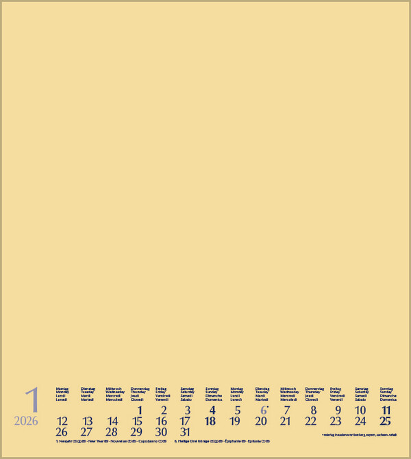 Weitere Ansicht: Foto-Malen-Basteln Bastelkalender beige 2026