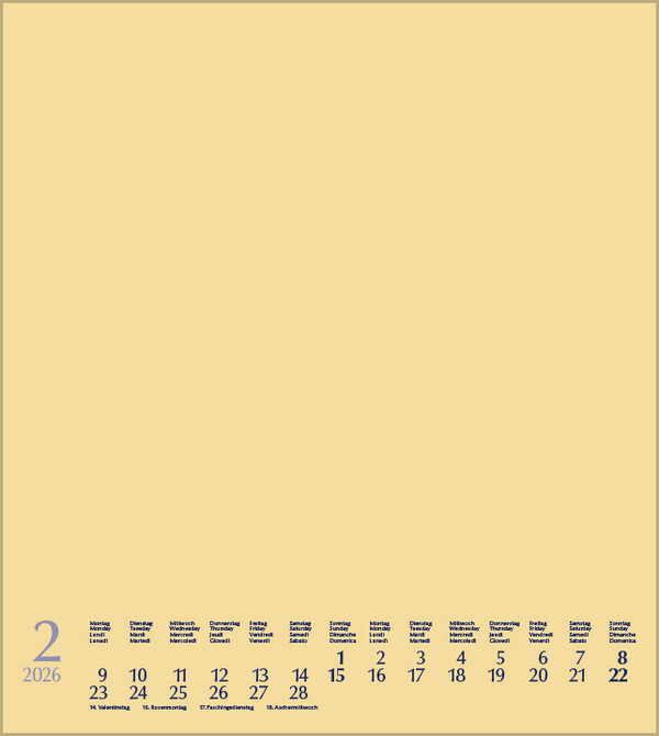 Weitere Ansicht: Foto-Malen-Basteln Bastelkalender beige 2026