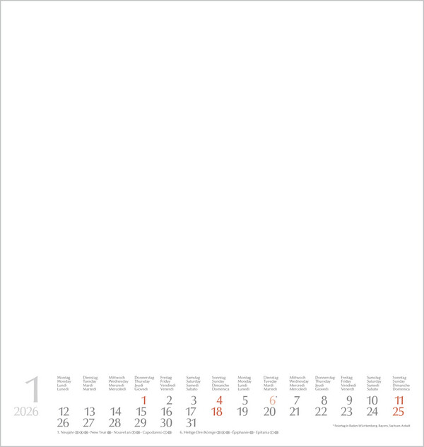 Weitere Ansicht: Foto-Malen-Basteln Bastelkalender weiß groß 2026