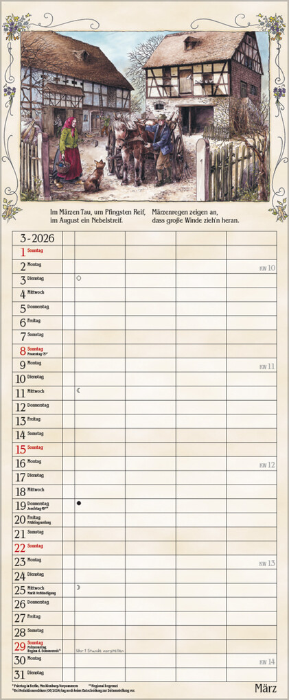 Weitere Ansicht: Bauernkalender 2026