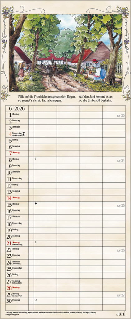 Weitere Ansicht: Bauernkalender 2026