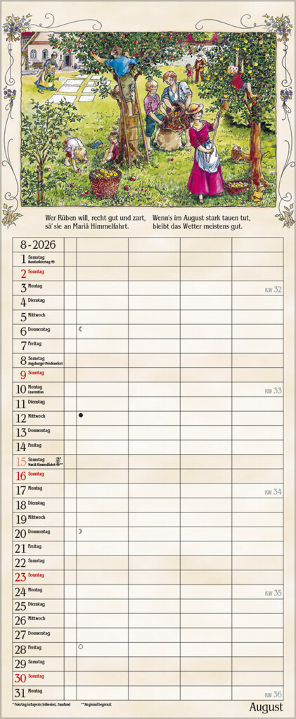 Weitere Ansicht: Bauernkalender 2026