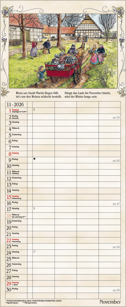 Weitere Ansicht: Bauernkalender 2026
