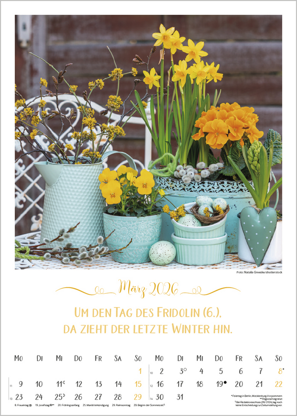 Weitere Ansicht: Landleben mit Bauernregeln 2026