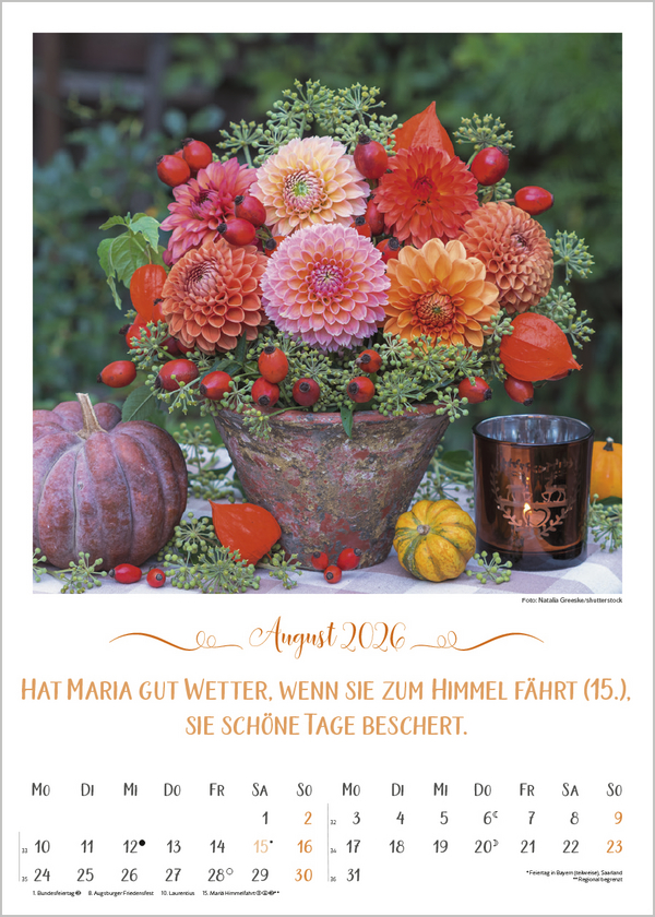 Weitere Ansicht: Landleben mit Bauernregeln 2026