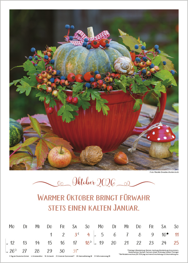 Weitere Ansicht: Landleben mit Bauernregeln 2026