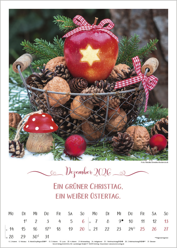 Weitere Ansicht: Landleben mit Bauernregeln 2026