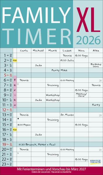 Produktbild: XL Family Timer 2026