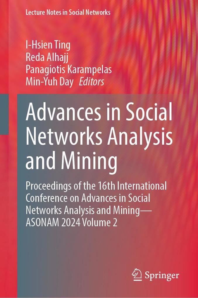 Produktbild: Advances in Social Networks Analysis and Mining