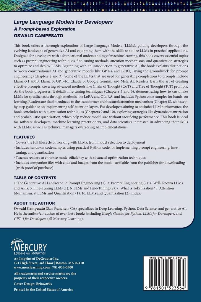 Weitere Ansicht: Large Language Models for Developers | Oswald Campesato