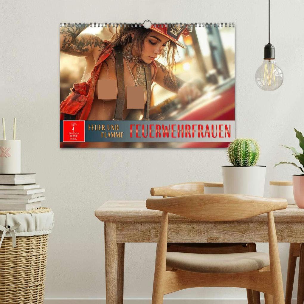 Weitere Ansicht: Feuerwehrfrauen - Feuer und Flamme (Wandkalender 2026 DIN A3 quer), CALVENDO Monatskalender | Calvendo, Peter Roder