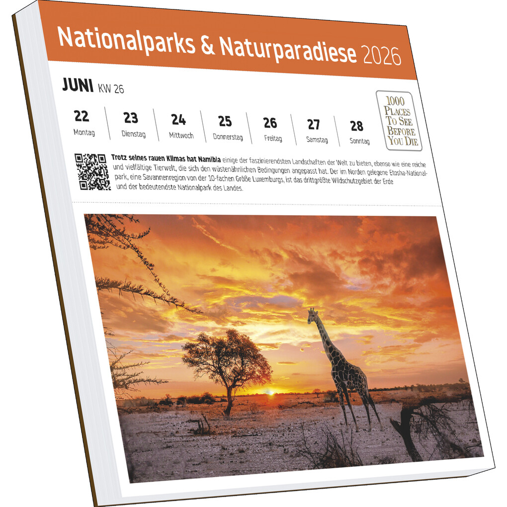 Weitere Ansicht: Nationalparks und Naturparadiese Postkartenkalender