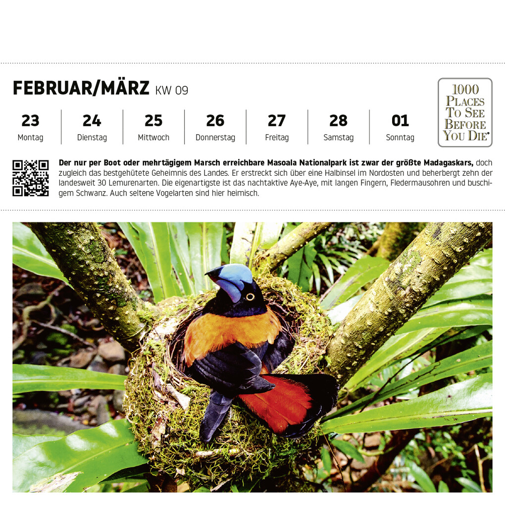 Weitere Ansicht: Nationalparks und Naturparadiese Postkartenkalender