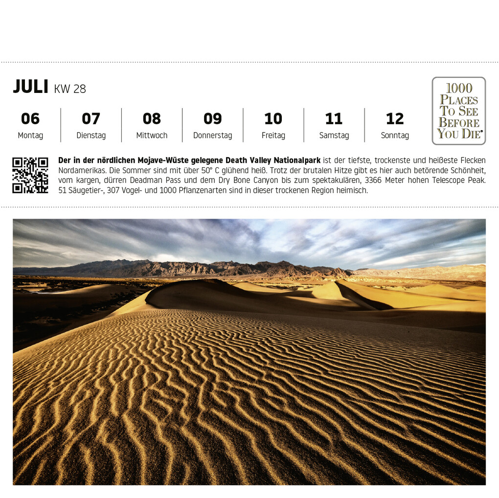 Weitere Ansicht: Nationalparks und Naturparadiese Postkartenkalender