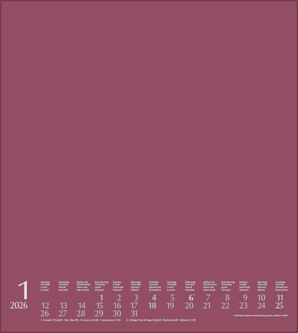 Weitere Ansicht: Foto-Malen-Basteln Bastelkalender bordeaux 2026