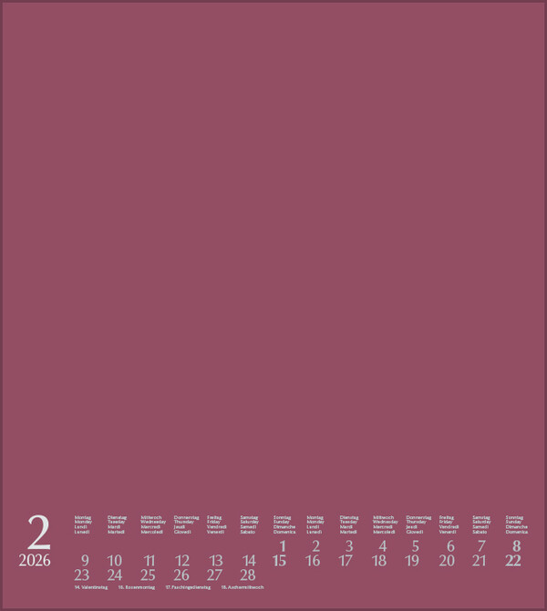 Weitere Ansicht: Foto-Malen-Basteln Bastelkalender bordeaux 2026