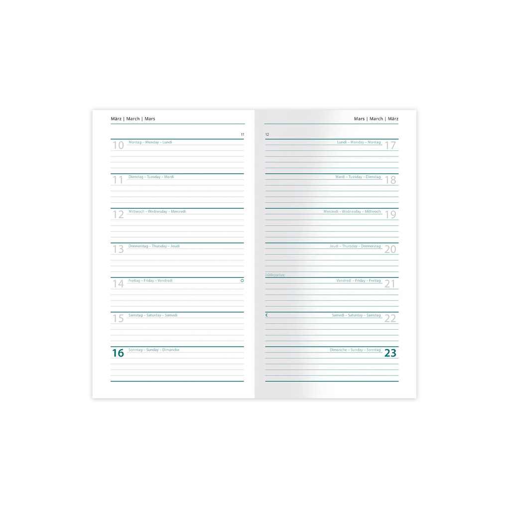 Weitere Ansicht: Buchkalender-Set: Buchkalender & Wochenplaner 2026 schwarz