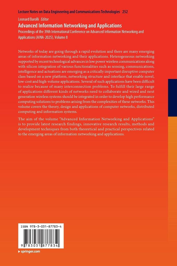 Weitere Ansicht: Advanced Information Networking and Applications