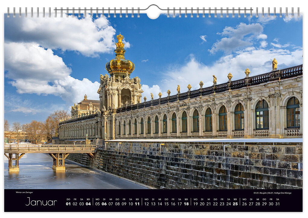 Weitere Ansicht: Kalender Zauberhaftes Dresden 2026 | Peter Schubert, K4 Verlag