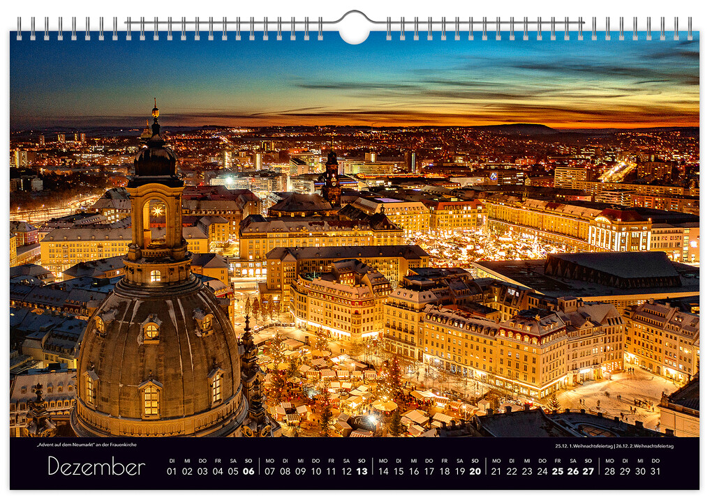 Weitere Ansicht: Kalender Zauberhaftes Dresden 2026 | Peter Schubert, K4 Verlag