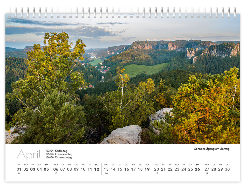 Weitere Ansicht: Kalender Sächsische Schweiz kompakt 2026 | Peter Schubert