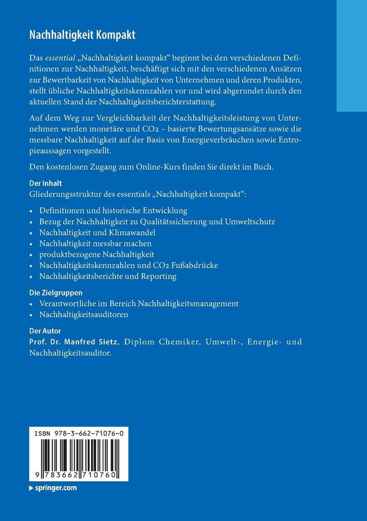Weitere Ansicht: Nachhaltigkeit Kompakt | Manfred Sietz
