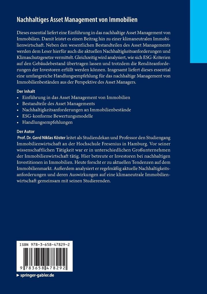 Weitere Ansicht: Nachhaltiges Asset Management von Immobilien | Gerd Niklas Köster