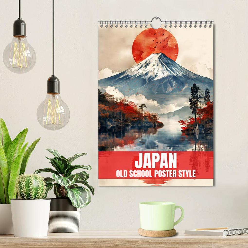Weitere Ansicht: Japan - Old School Poster Style (Wandkalender 2026 DIN A4 hoch), CALVENDO Monatskalender | Val Thoermer, Calvendo
