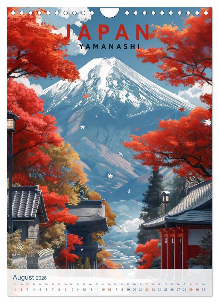 Weitere Ansicht: Japan - Old School Poster Style (Wandkalender 2026 DIN A4 hoch), CALVENDO Monatskalender | Val Thoermer, Calvendo