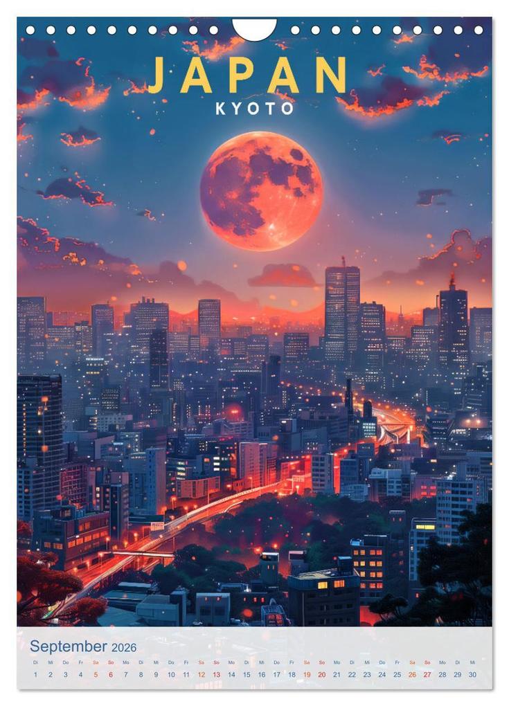 Weitere Ansicht: Japan - Old School Poster Style (Wandkalender 2026 DIN A4 hoch), CALVENDO Monatskalender | Val Thoermer, Calvendo