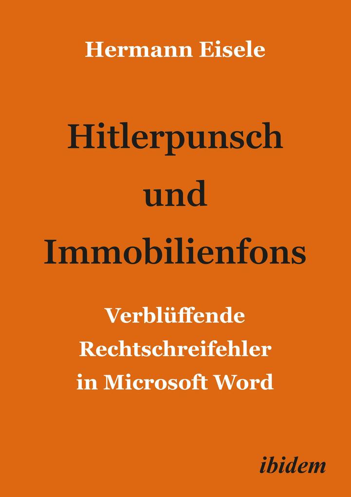 Produktbild: Hitlerpunsch und Immobilienfons | Hermann Eisele