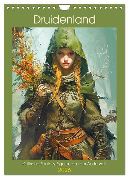 Produktbild: Druidenland. Keltische Fantasy-Figuren aus der Anderwelt (Wandkalender 2026 DIN A4 hoch), CALVENDO Monatskalender | Rose Hurley, Calvendo