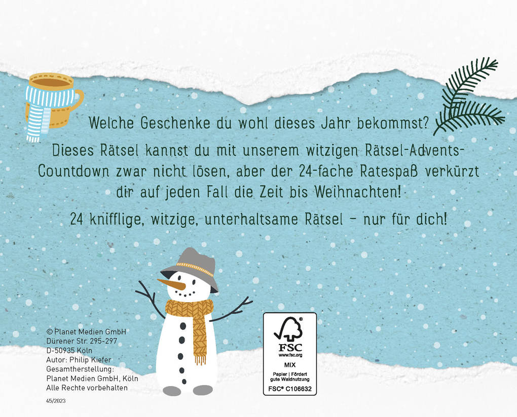 Weitere Ansicht: 24 Adventsrätsel I Die perfekte Ablenkung vom Weihnachtsstress