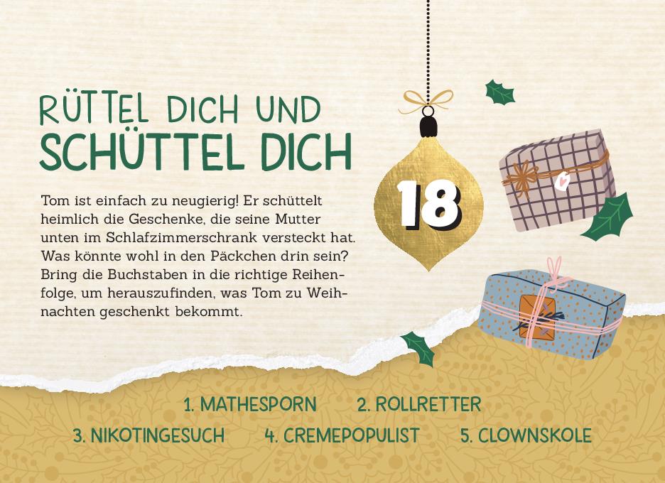 Weitere Ansicht: 24 Adventsrätsel I Die perfekte Ablenkung vom Weihnachtsstress