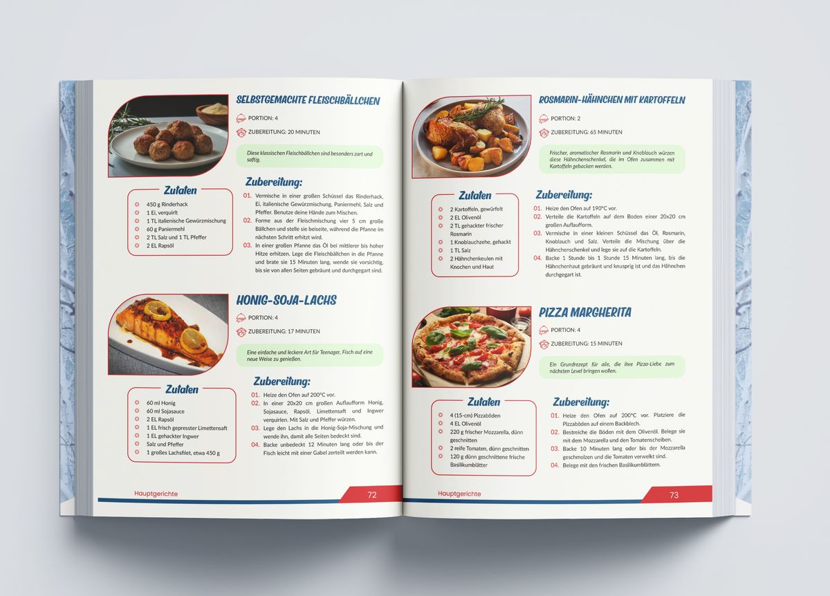Weitere Ansicht: Das Kochbuch für Teenager mit 5 Zutaten - Hunger? Ich regel das! Mit exklusiver Rezept-App und Farbfotos | Rene Seidel