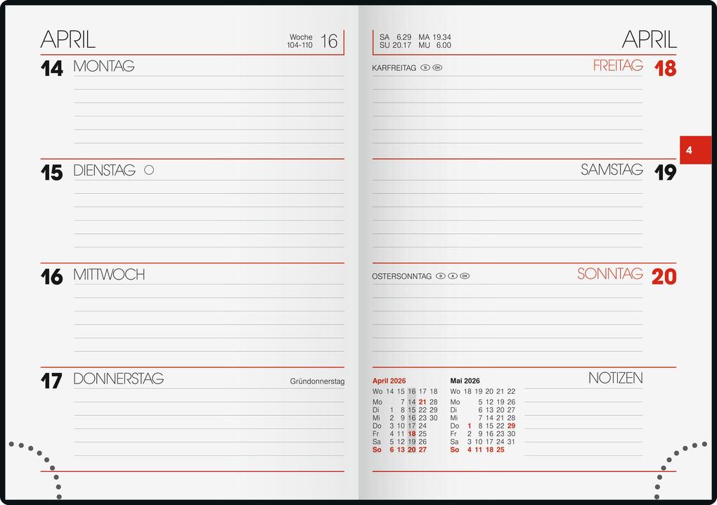 Weitere Ansicht: BRUNNEN 1073115036 | Taschenkalender Mod. 731 2026 "Bloom" | A6, Papier